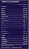 vanilla weight gainer amino acid profile